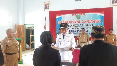 Pengambilan Sumpah dan Pelantikan Perangkat Desa Jabatan kepala Dusun II